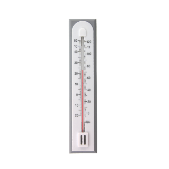 Grey 2-Piece Plastic Wall Thermometer - Thermometer World