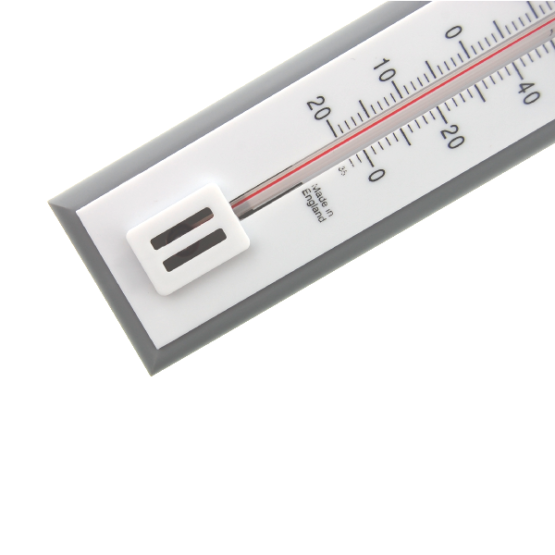 Grey 2-Piece Plastic Wall Thermometer - Thermometer World